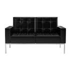 Sofá 2 Lugares Isis Revestimento Sintético Preto