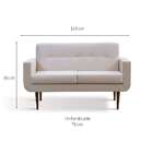 Sofá 2 Lugares Itapuã Veludo Bege