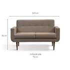 Sofá 2 Lugares Itapuã Veludo Nude