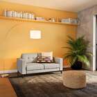 Sofá 2 Lugares Joy Pés E Base Em Madeira Linho Cotton Cru