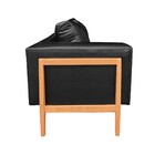 Sofá 2 Lugares Judy Corano Base Madeira C05 - D' Rossi - Preto