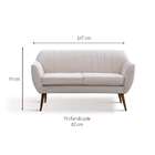 Sofá 2 Lugares Jurerê Veludo Bege