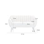 Sofá 2 Lugares Jurerê Veludo Bege