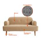 Sofá 2 Lugares Kiev Linho Bege 130 Cm