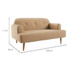 Sofá 2 Lugares Kiev Linho Bege 130 Cm