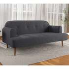 Sofá 2 Lugares Kiev Linho Grafite 165 Cm