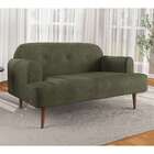 Sofá 2 Lugares Kiev Velosuede Verde 130 Cm