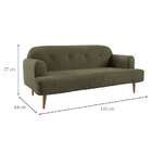 Sofá 2 Lugares Kiev Velosuede Verde 165 Cm