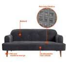 Sofá 2 Lugares Kiev Veludo Grafite 165 Cm