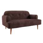 Sofá 2 Lugares Kiev Veludo Marrom 130 Cm