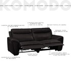 Sofá 2 Lugares Komodo Elétrico 220cm Couro Marrom G40 - Gran