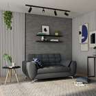 Sofá 2 Lugares Laís Suede Cinza