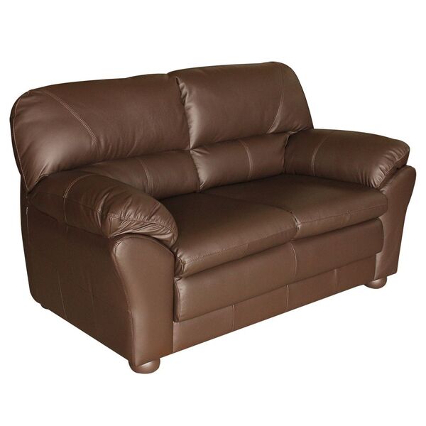 Sofá 2 Lugares Laura 160cm Couro Chocolate G03 - Gran Belo