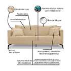 Sofá 2 Lugares Lazio Linho Dourado