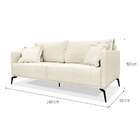 Sofá 2 Lugares Lazio Linho Rústico Natural