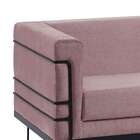 Sofá 2 Lugares Le Corbusier Veludo Rosa