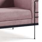 Sofá 2 Lugares Le Corbusier Veludo Rosa