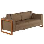 Sofá 2 Lugares Lin Linho Marrom E Amêndoa 180 Cm