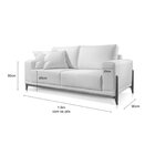 Sofá 2 Lugares Linho 190cm Almofada Solta Removível Bellagio