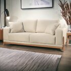 Sofá 2 Lugares Linho 190cm Almofada Solta Removível Bellagio