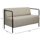 Sofá 2 Lugares Lino Linho Bege