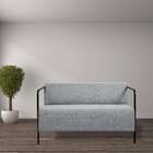 Sofá 2 Lugares Lino Linho Cinza