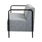 Sofá 2 Lugares Lino Linho Cinza