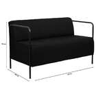 Sofá 2 Lugares Lino Linho Preto