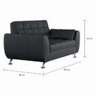 Sofá 2 Lugares Lis Suede Cinza