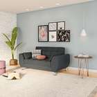 Sofá 2 Lugares Lis Suede Cinza