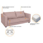 Sofá 2 Lugares Lisboa Linho - Amarena Móveis - Rosê