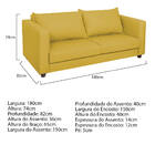 Sofá 2 Lugares Lisboa Suede - Amarena Móveis - Amarelo
