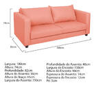 Sofá 2 Lugares Lisboa Suede - Amarena Móveis - Coral
