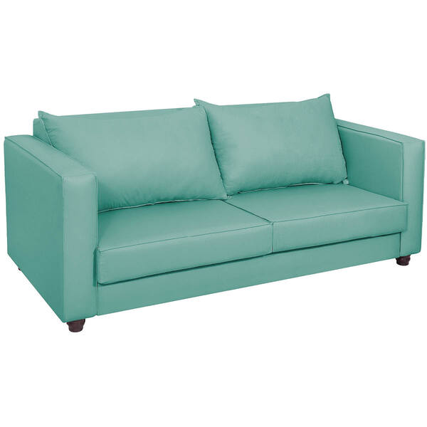 Sofá 2 Lugares Lisboa Suede - Doce Sonho Móveis - Azul Ciano