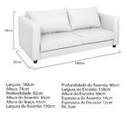 Sofá 2 Lugares Lisboa Suede - Doce Sonho Móveis - Branco