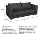 Sofá 2 Lugares Lisboa Suede - Doce Sonho Móveis - Preto