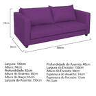 Sofá 2 Lugares Lisboa Suede - Doce Sonho Móveis - Roxo