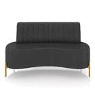 Sofá 2 Lugares Living 135cm Pé Ferro Dourado Maraú Sint Pu Pr