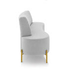 Sofá 2 Lugares Living 135cm Pé Ferro Dourado Maraú Veludo K01