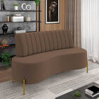 Sofá 2 Lugares Living 135cm Pé Ferro Dourado Maraú Veludo K01