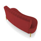 Sofá 2 Lugares Living 135cm Pé Ferro Dourado Maraú Veludo K01