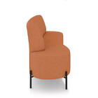 Sofá 2 Lugares Living 135cm Pé Ferro Pto Maraú Bouclê Mostard