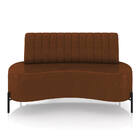 Sofá 2 Lugares Living 135cm Pé Ferro Pto Maraú Sintético Pu K