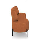 Sofá 2 Lugares Living 135cm Pé Ferro Pto Maraú Sintético Pu N