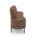 Sofá 2 Lugares Living 135cm Pé Ferro Pto Maraú Veludo K01 - D