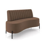 Sofá 2 Lugares Living 135cm Pé Ferro Pto Maraú Veludo K01 - D