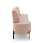 Sofá 2 Lugares Living 135cm Pé Ferro Pto Maraú Veludo Rosê K0