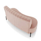 Sofá 2 Lugares Living 135cm Pé Ferro Pto Maraú Veludo Rosê K0