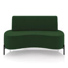 Sofá 2 Lugares Living 135cm Pé Ferro Pto Maraú Veludo Verde K