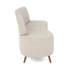 Sofá 2 Lugares Living 135cm Pé Palito Maraú Bouclê Bege K01 -